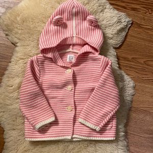 6-12M Gap cardigan w: hoodie